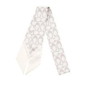 코치 빈티지 시그니처 프린트 스키니 실크 스카프 C2783 OFF WHITE