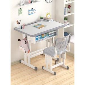 학원 책상의 학생 탁자와 의자 쌍기둥 책걸상세트 학습 조절 자습실 화이트 블루