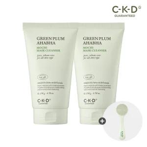 CKD 청매실 AHA BHA 피지제로 팩솝 클렌저 130g 2개+실리콘 모공 브러쉬