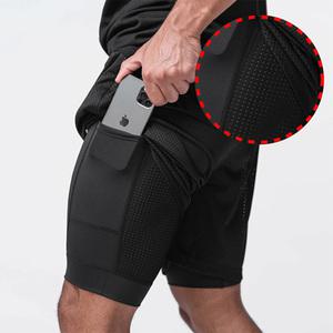 투인원 남자 레깅스반바지 트레이닝 기능성 메쉬 러닝 헬스 운동 반바지 2in1 쇼츠