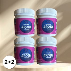 왓푸드 유기농 아로니아 동결건조 분말 파우더 200g 4개