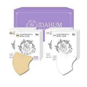 아이다움 KF94 화이트 20매 + 베이지 20매 컬러 마스크 선물 세트 40매 새부리형 초