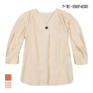 [미센스] 셔링소매 브이넥 블라우스_MB18BLM105Z