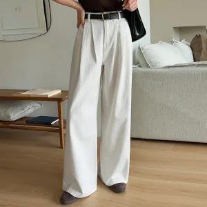 [시크폭스] 루벤 투핀턱 코튼 와이드 팬츠_53PT673