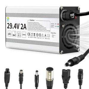 24V 이온 배터리 호버보드 충전기용 PacPow 29.4V 2A 충전기 전기 자전거 스쿠터 에쿠터 충전기(29.4V 2A)
