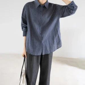 엄마옷 마담4060 코지체크 모던베이직 데일리 여성 셔츠-ZBL2509097-