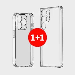 1+1 변색없는 카메라보호 풀커버 투명 케이스 갤럭시 S25 엣지 A17 S24 S23 FE 울트라 아이폰 17 프로 맥스