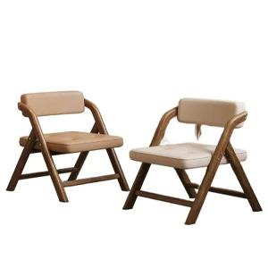 모던 접이식의자 쿠션 식탁의자 등받이 서재 고급