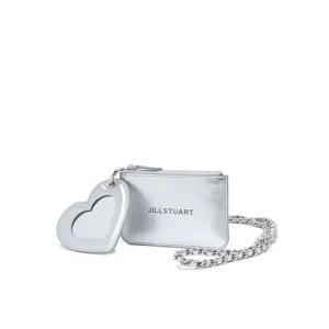 [질스튜어트여성]질스튜어트 뉴욕 액세서리 실버 로고 포인트 가죽 카드 지갑(거울...