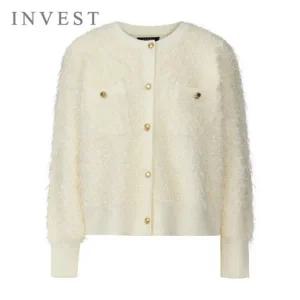 [인베스트] 골드 버튼 날개사 가디건_IN5W1KC4601