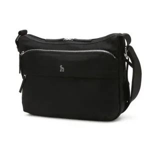 [헤지스](대구신세계)[아이코닉 나일론] 나일론 로고 크로스백 HJBA6E715BK