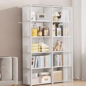 좁은 공간 수납장 다용도 정리함 캐비닛 틈새 수납장 거실 수납 선반 조립식 방선반 진열대 옷장 책장