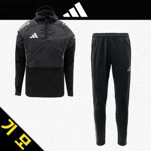 아디다스 매장정품 한겨울 기모 트레이닝세트 후드탑 팬츠 츄리닝 빅사이즈