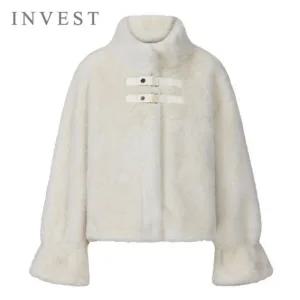 [인베스트] 럭셔리 하이 넥 소프트 퍼 코트_IN5W1CT1551