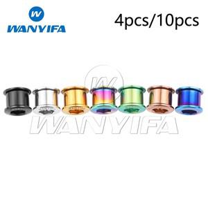 Wanyifa 티타늄 볼트 통합 크랭크셋, Mtb 체인휠 나사 모노플레이트 치과 산악 자전거용, 높이 6.5mm, 4 개