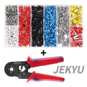 JEKYU 펜홀단자1200pcs 압착기 페룰 펜홀 페놀 ferrule 핀 단자 커넥터 터미널 디오일렉 크림프 배선 전선