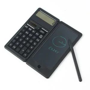 [셀러에이드]태양광 메모패드 휴대용 계산기 접이식 전자 LCD 폴