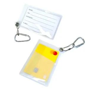 PVC 양면 교통카드 출입증 카드 케이스 고리포함 (WF8C804)