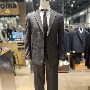 [레노마](하남점)renoma F/W 프리미엄 울 그레이 스트라이프 슈트 RPCMSJ17A