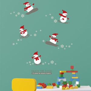 인조이 윈터 크리스마스 포인트스티커 X마스 장식 산타 루돌프 눈꽃 까페 시트지 매장POP 벽