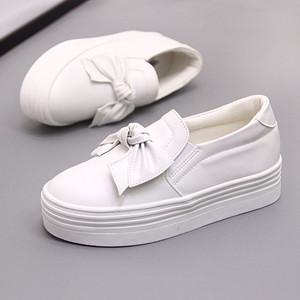 리본 가죽 슬립온 브렌지