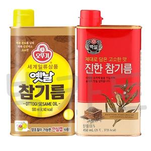 오뚜기 옛날 참기름 450ml, 500ml / 백설 진한 참기름 450ml