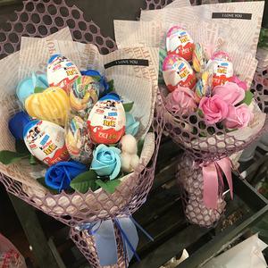 킨더조이 롤리팝사탕 비누꽃다발 / 유치원졸업식 / 재롱잔치 / 킨더조이꽃다발