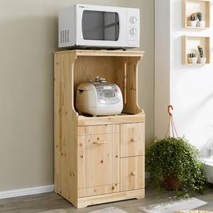 두리코 삼나무원목 쌀통렌지대 원목 전자렌지대