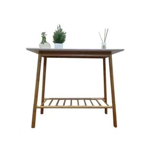 비카 대나무 콘솔테이블 화장대 책상 이케아 인테리어가구 원목테이블 리빙가구 현관 복도