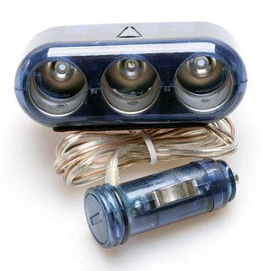 누드 3구 멀티소켓 / 차량용 멀티 시거잭/야간무드 LED/스마트폰/네비게이션/블랙박스/하이패스