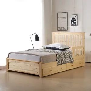 마틴  네추럴) 원목 슈퍼 싱글 초등 학생 아동  어린이 공주 침대  매트포함)