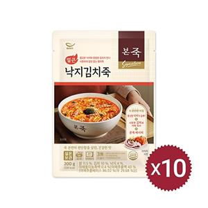 [본죽]실온 얼큰낙지김치죽 200g 10팩