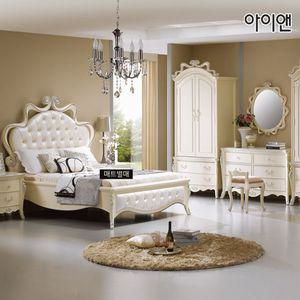 신혼가구 아이앤 엘리카 엔틱 퀸 침대 풀세트 CA