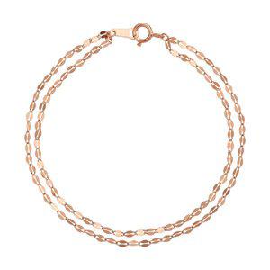 [모아르]14K 팔찌 체인 두줄 금팔찌 샤이닝