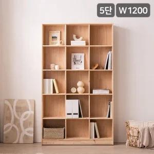 삼익가구 우디 1200 5단 삼나무 원목 책장