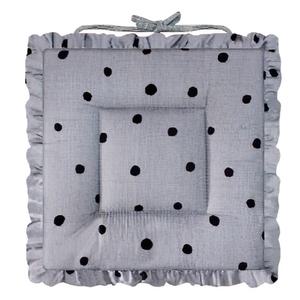 도트 그레이 학교방석 고등학생 수험생 의자 사각 끈있는 얇은 책상 미니 일체형 미끄럼방지