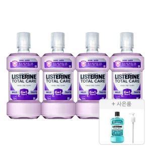 리스테린액 토탈케어 마일드, 750ml, 4개+ 증정(쿨민트 500ml, 1개 )
