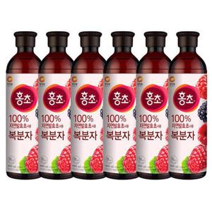 청정원 홍초 복분자 900ml 6개