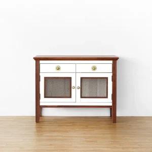 커린 엘리 D형 장식장   허니화이트 1000