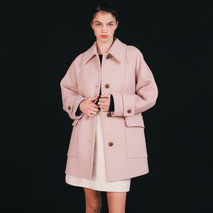 [올리브데올리브](김해점)돌먼 소매 핸드메이드 하프 코트 OW3WCH052