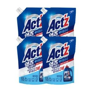 액츠 퍼펙트 베이킹소다 액체세제, 일반드럼겸용 리필, 2.2L, 4개