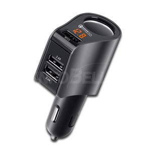 레모토 볼트게이지 소켓 고속 충전기 자동차 차량용 USB 시거잭 배터리 감지 멀티 포트 충전기