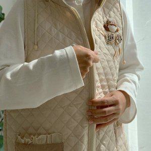 [텐바이텐]한스갤러리 겨울 앞치마 누빔 기모 패딩 방한 식당 김장 어린이집 앞