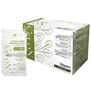 가온 멸균 수술장갑 7.5 50조 파우더프리 라텍스 수술글러브