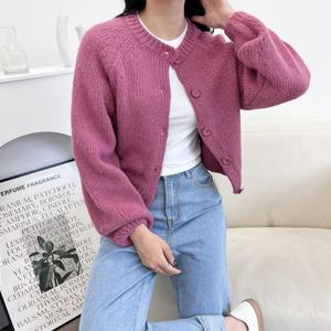 [리빌모아]여자 니트 가디건 자켓 하객룩 트위드자켓 블라우스 원피스 여성가디건DJW-CA-SUND5066-핑크