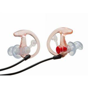 SureFire EP3 Sonic Defenders 필터 이어플러그, 이중 플랜지 디자인, 재사용 가능, 투명, 미디엄 520230