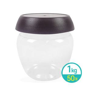 PET 단지 항아리 플라스틱통 김치 고추장 저장병 (1kgx50개)