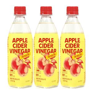 클룹 애사비소다 오리지널 애플 사이다 비니거 타트체리 500ml 3개 사과초모식초 탄산음료