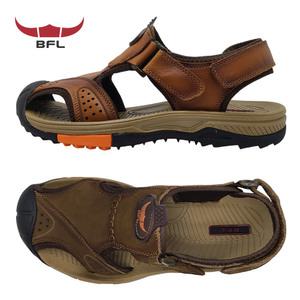 BFL 가벼운 천연가죽 남성 샌들 발편한 캐주얼 남자 여름샌들