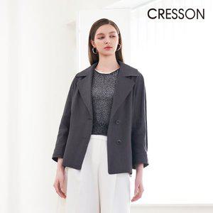 [크레송] 차콜그레이 프렌치 린넨 블렌디드 자켓 C241B101A_14